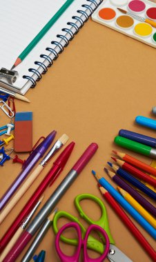 Geri okul serisi için: shool malzemeleri