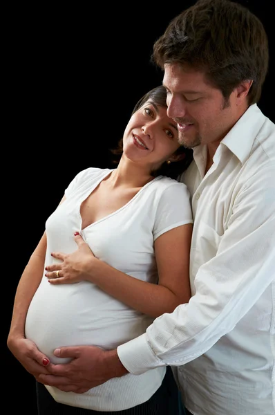 快乐怀孕夫妇 — 图库照片