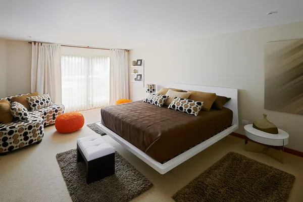Serie di interior design: Camera da letto moderna — Foto Stock