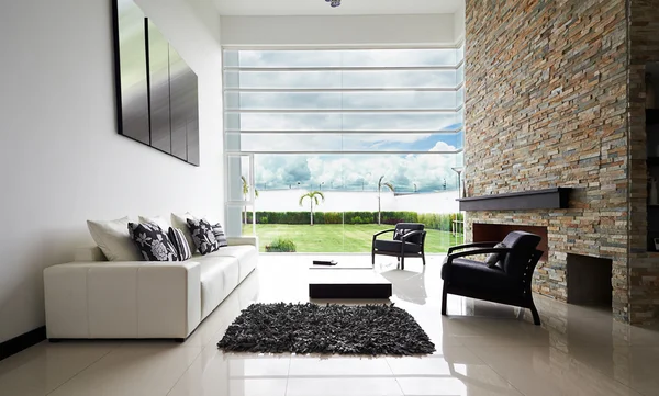 Série de design de interiores: sala de estar moderna Imagens Royalty-Free