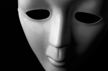 siyah bacground beyaz opera maske