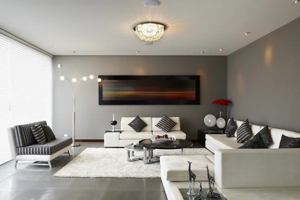 Série de design de interiores: sala de estar moderna — Fotografia de Stock