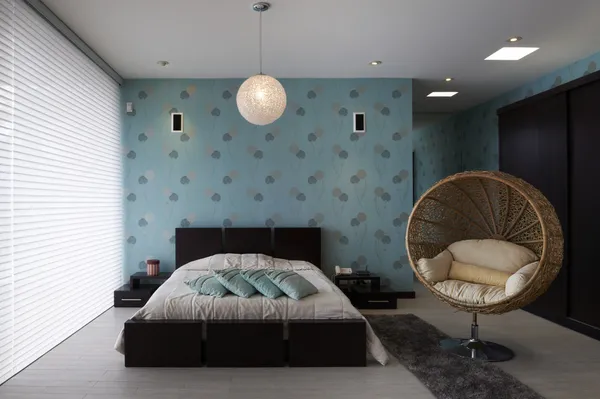 Design intérieur : Chambre à coucher moderne — Photo