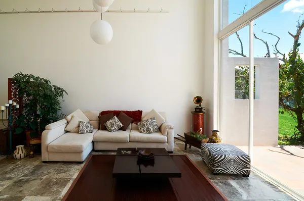 Design interiéru serires: moderní obývací pokoj — Stock fotografie