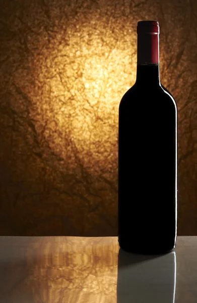 酒单设计系列: 瓶红酒与副本空间 — 图库照片