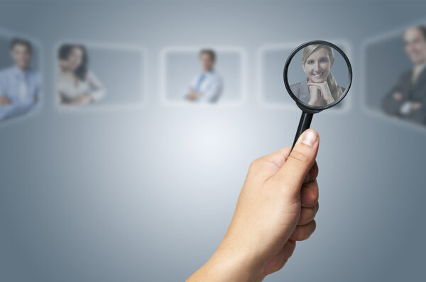 Human Resources concept: choosing the perfect candidate for the