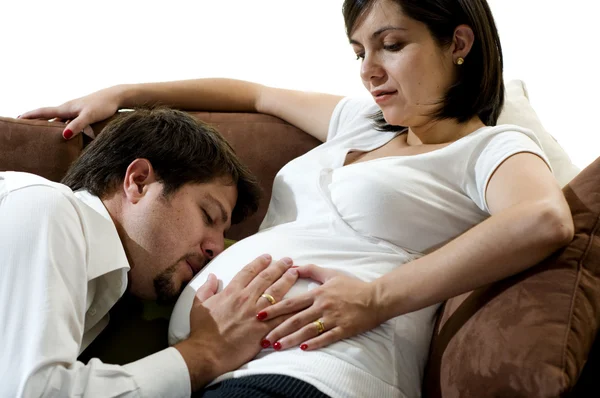 Young pregnant couple — Stock Photo, Image