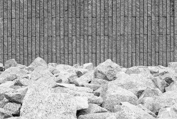 Background: big stones and concrete wall — Stock Photo, Image