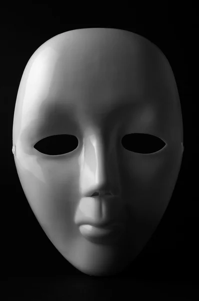 White opera mask on black bacground — Stock Photo, Image