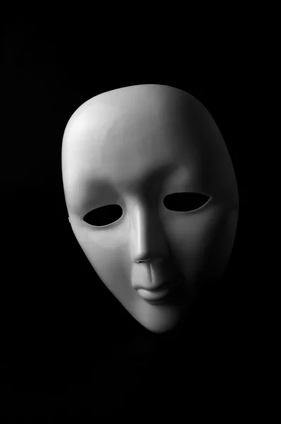 White opera mask on black bacground — Stock Photo, Image