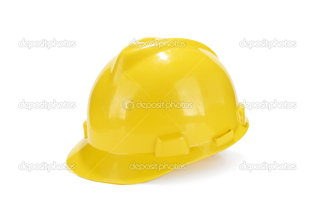 Isolated yellow helmet