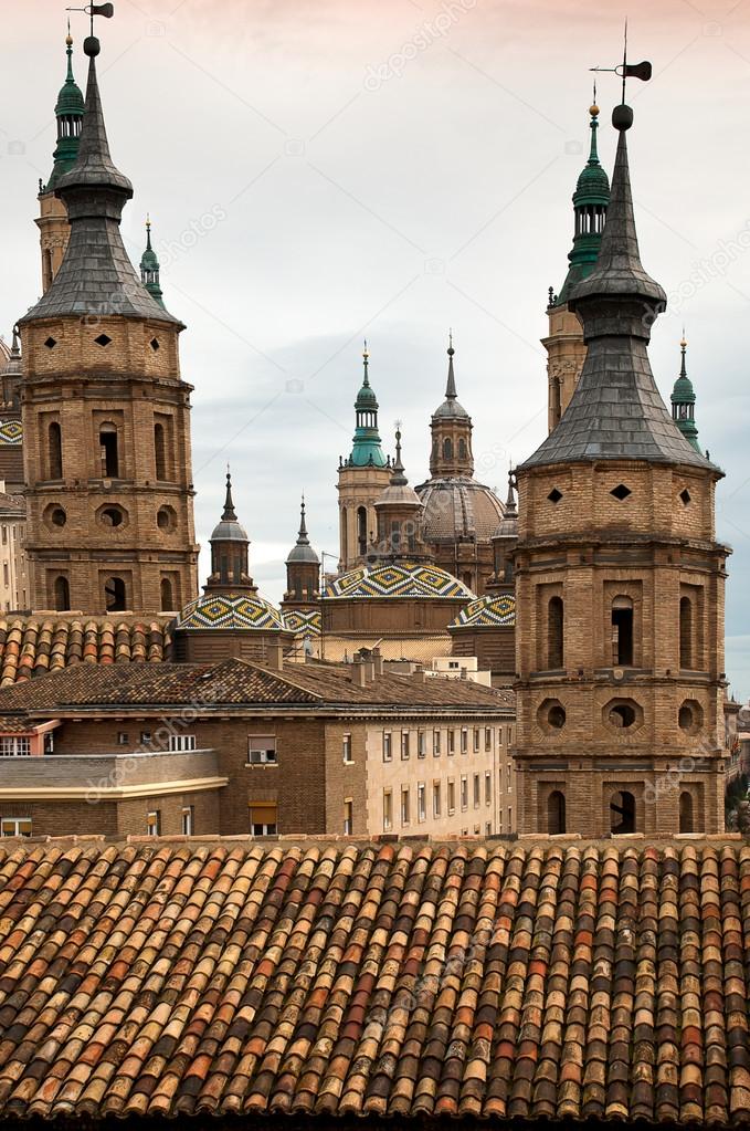 Antique architecture in Zaragoza, Spain