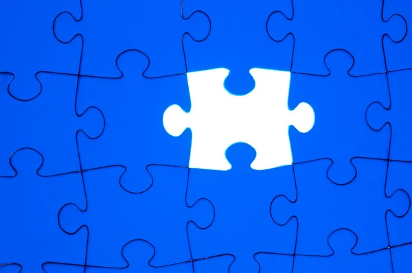 Completing the missing Jigsaw puzzle concept for business — Stock Photo, Image