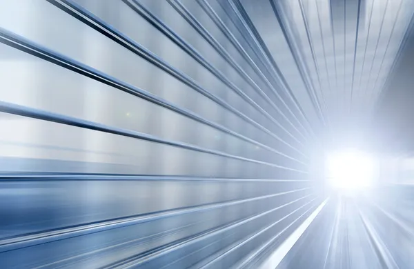 Speed motion blue tunnel moving fast concept — Stock Photo, Image