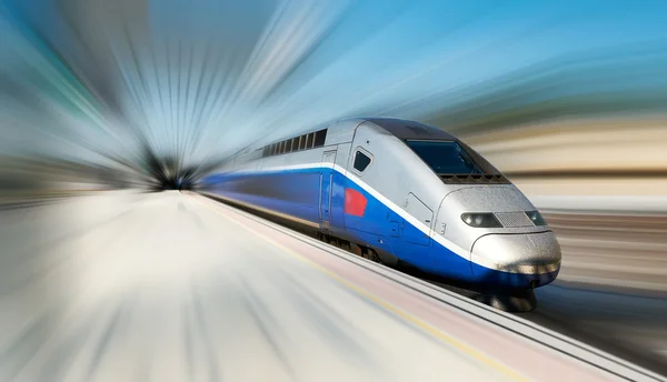 Hoge snelheid trein bewegingsonscherpte — Stockfoto