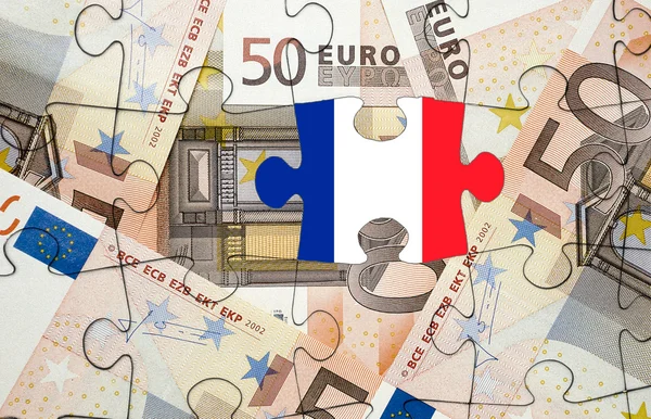 Concepto de crisis financiera europea: Crisis en Francia — Foto de Stock