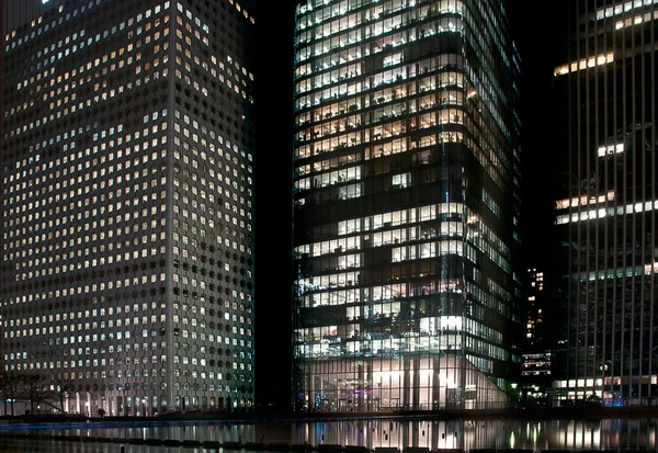 Modern business center at nigth in Paris, France — Stock Photo, Image