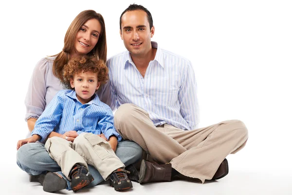Gelukkige familie: moeder, vader en zoon — Stockfoto