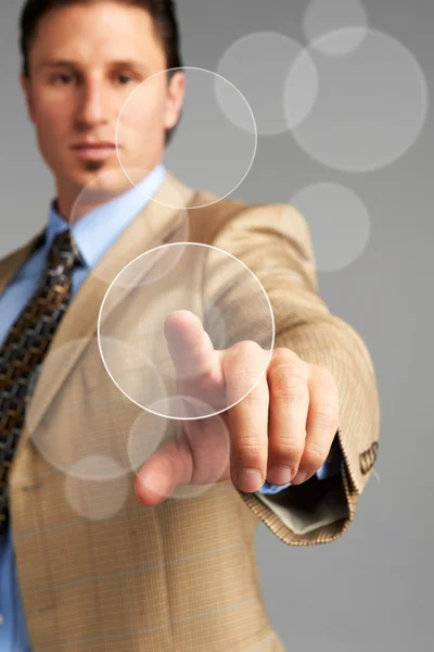 Business man tecnologia touch concept — Foto Stock