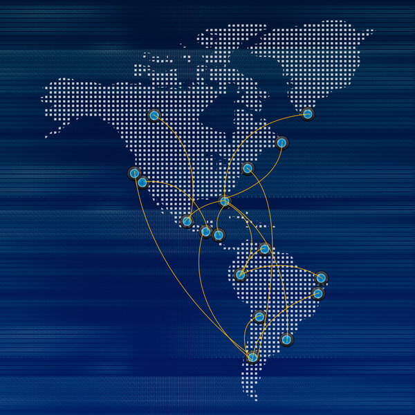 Карта маршрута авиакомпании
