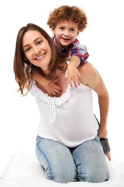 Playful mother and son — Stock Photo, Image