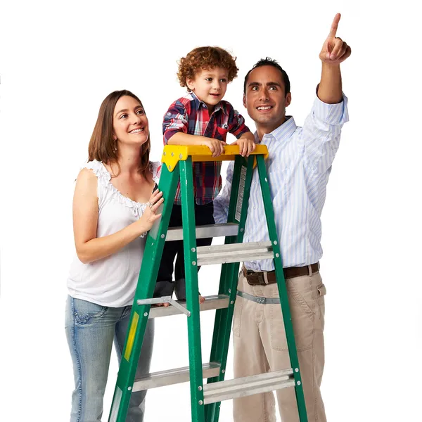 Família feliz: mãe, pai e filho — Fotografia de Stock