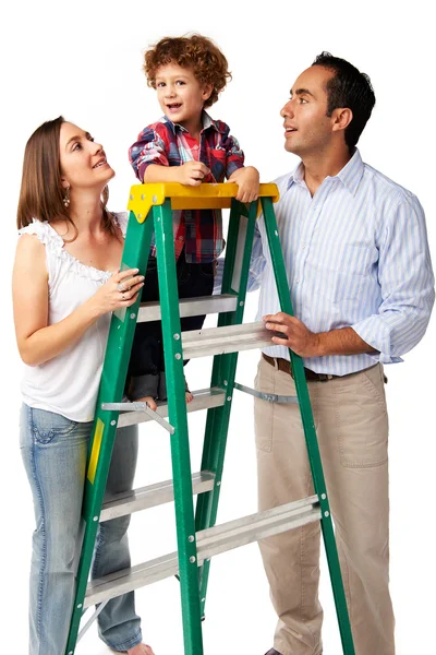 Famiglia felice: madre, padre e figlio — Foto Stock