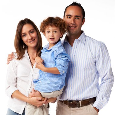 mutlu bir aile: Anne, baba ve oğul