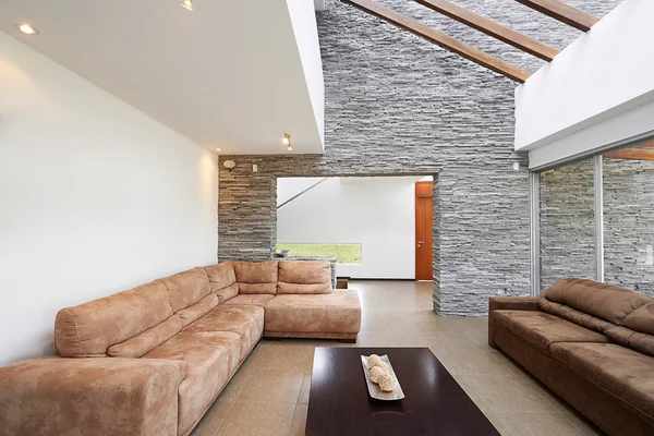 Interior design: Big modern living room — Stock Photo, Image