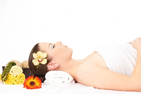 Young woman relaxing in Spa — Stock Photo, Image