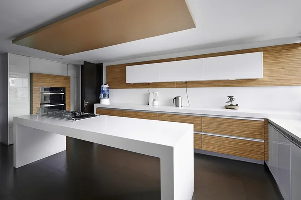 Diseño de interiores: Cocina grande moderna — Foto de Stock