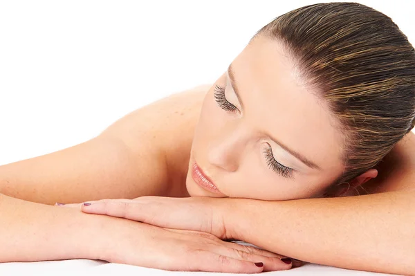 Young woman relaxing in Spa Stock Image