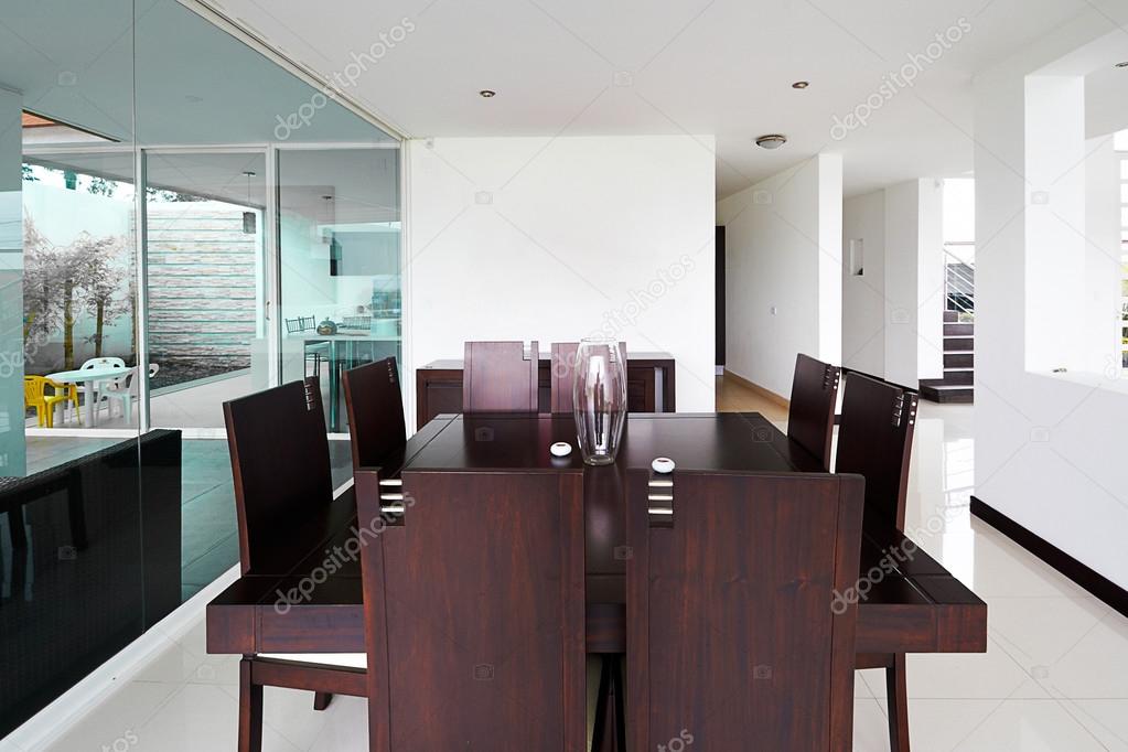 Interior design series: Modern Dining room with big empty white