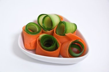 sebze ince şeritler.