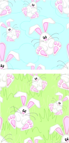 Patterns vectoriels de lapin de Pâques mignon . — Image vectorielle