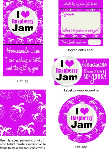 Raspberryjamlabel1 — Vector de stock