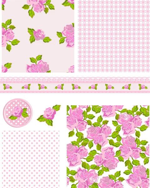 Rose Pattern 3 — Stock Vector