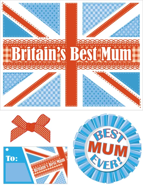 Best Mum Vector Greeting Card and elements. Royalty Free Stock Vectors