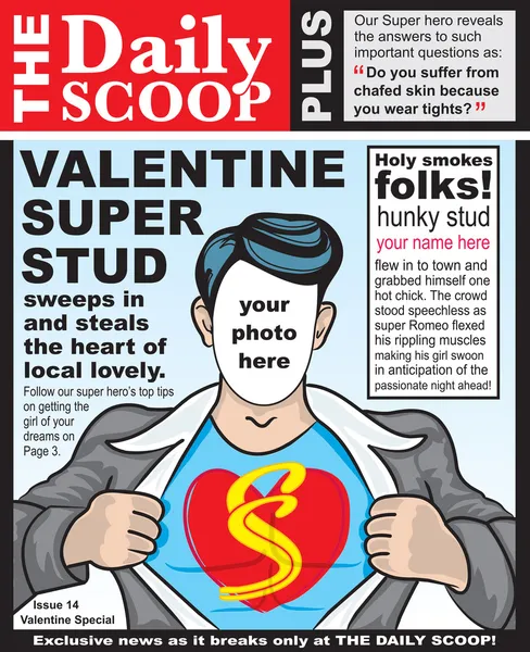 Valentinesuperspoof — Stockový vektor