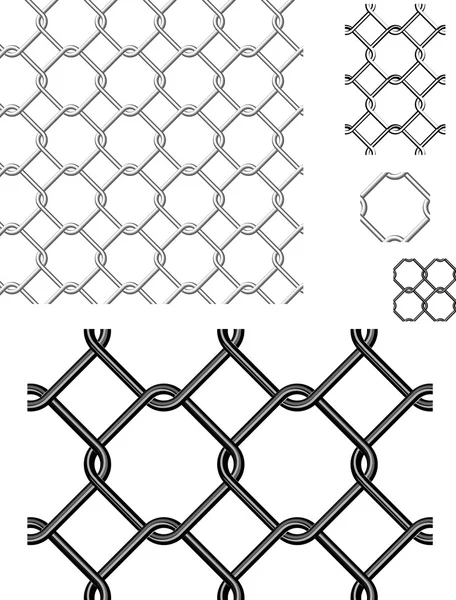 Huzal kerítés vektor varrat nélküli minták és elemek. Stock Vektor