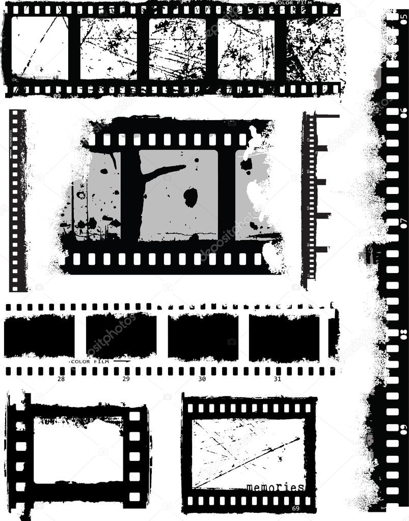 Grunge Inspired Film Strips and Elements