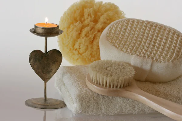 Sağlık ve rahatlama ile mum ışığı,