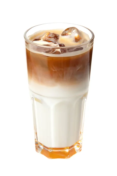 Káva koktejl s mlékem a ledem — Stock fotografie