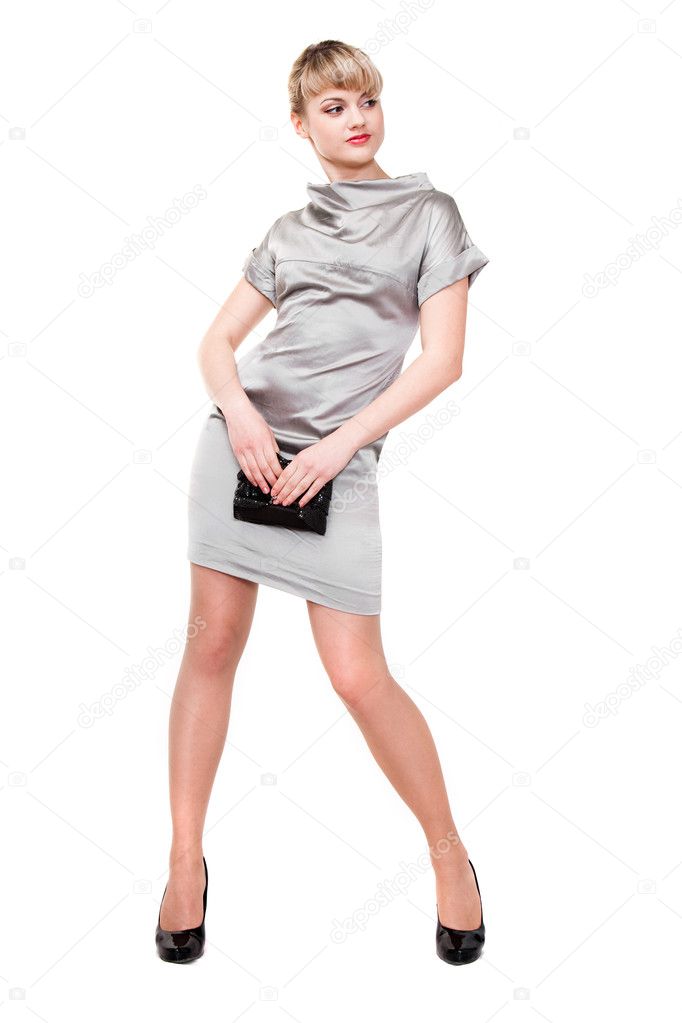 silver dress purse