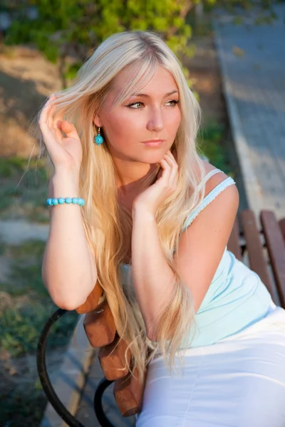 Beautiful blonde woman — Stock Photo, Image