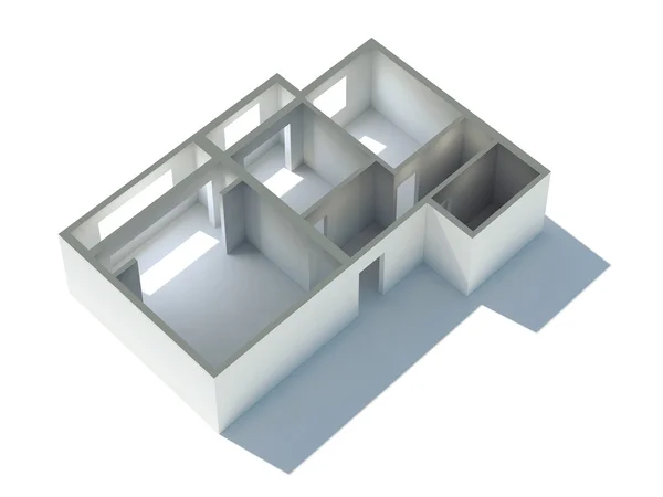 3B daire planı — Stok fotoğraf