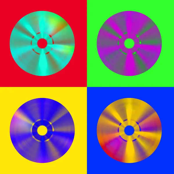 Dischi cd pop-art — Foto Stock