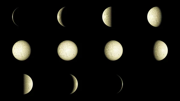 Moon phases — Stock Photo, Image
