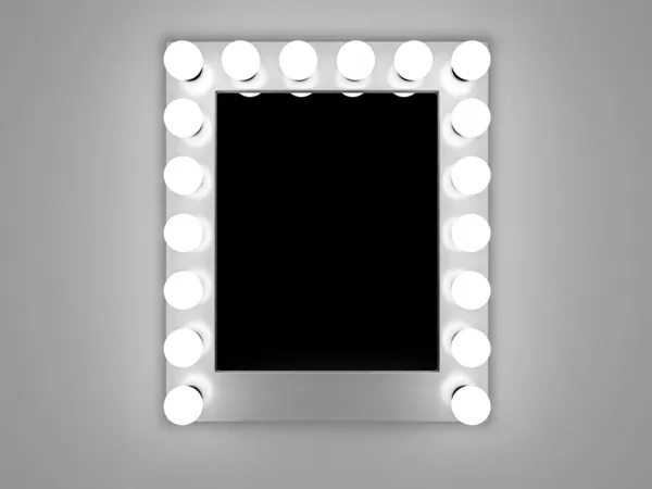 Backstage makeup mirror — Stock Photo, Image