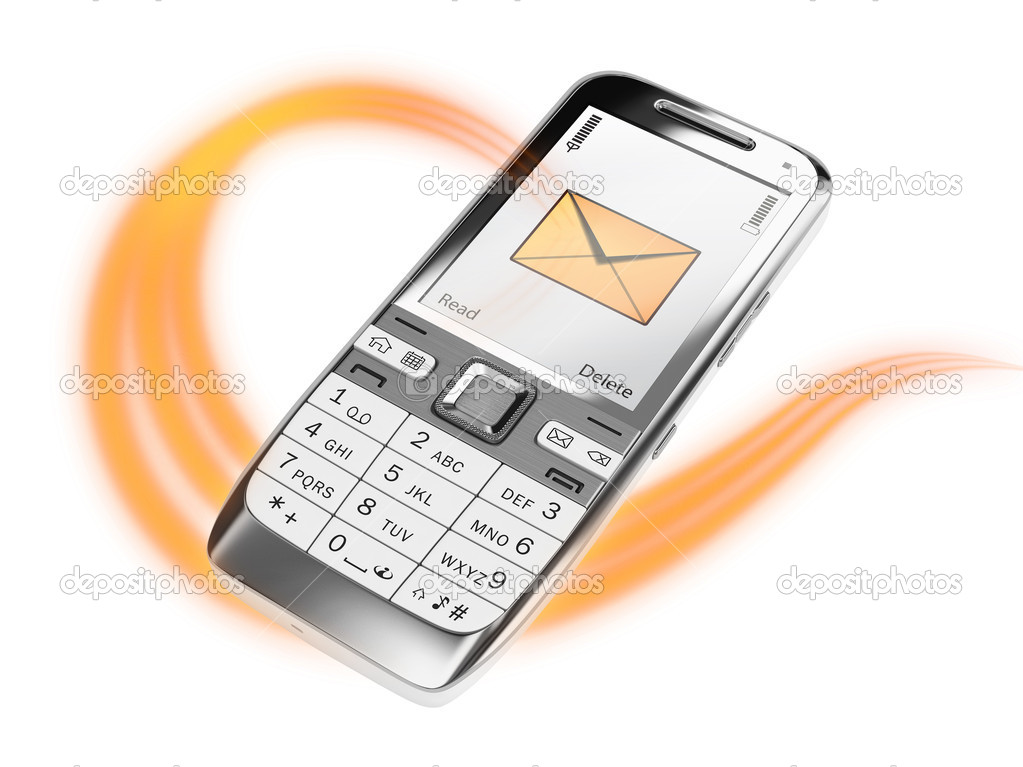 Cell phone with message
